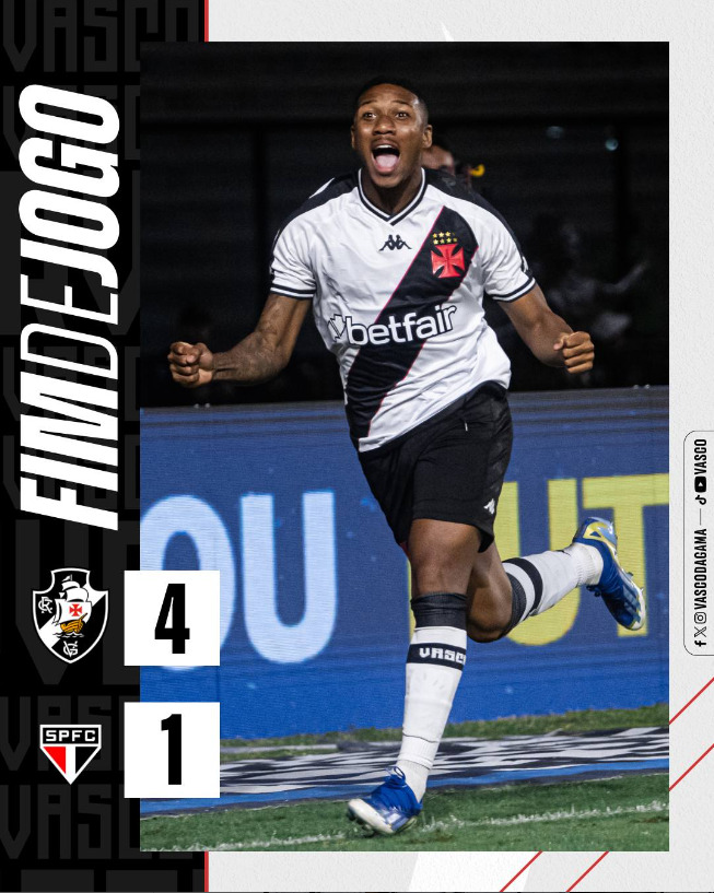 Vasco vence o São Paulo