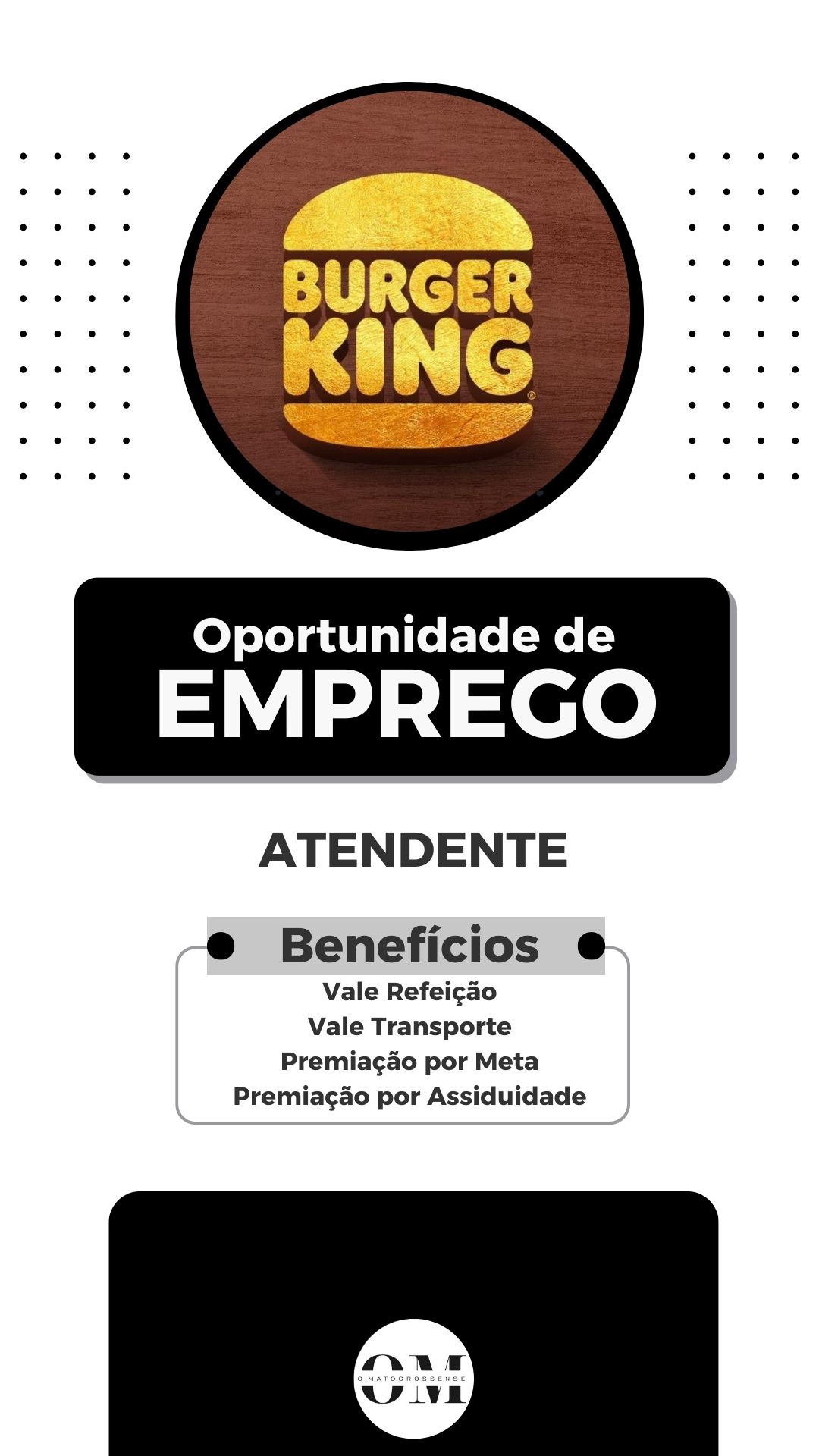 vaga de emprego no bk