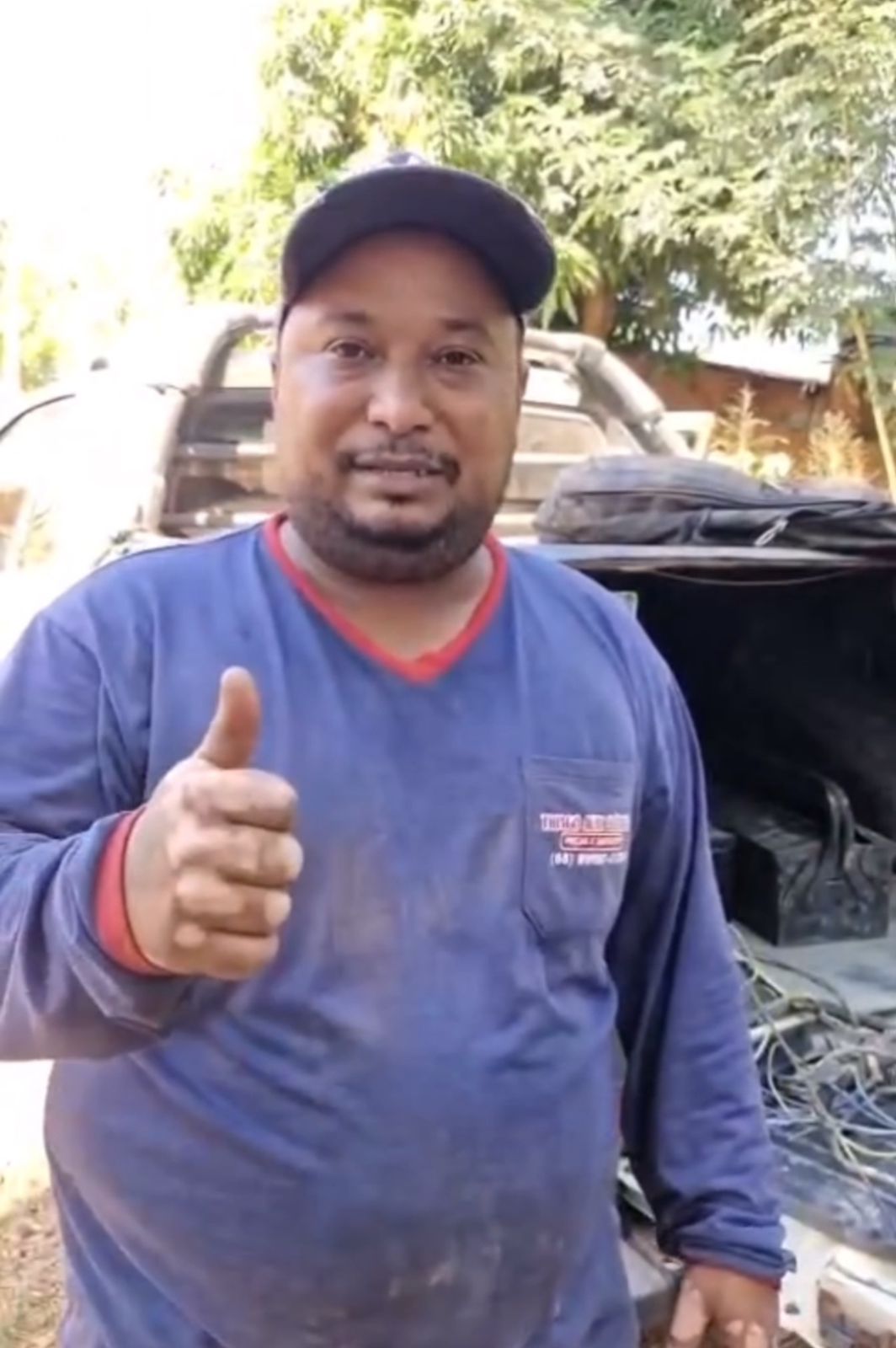 Eletricista grato e emocionado por Guarda Municipal recuperar veículo e ferramentas roubadas em Várzea Grande; veja vídeo
