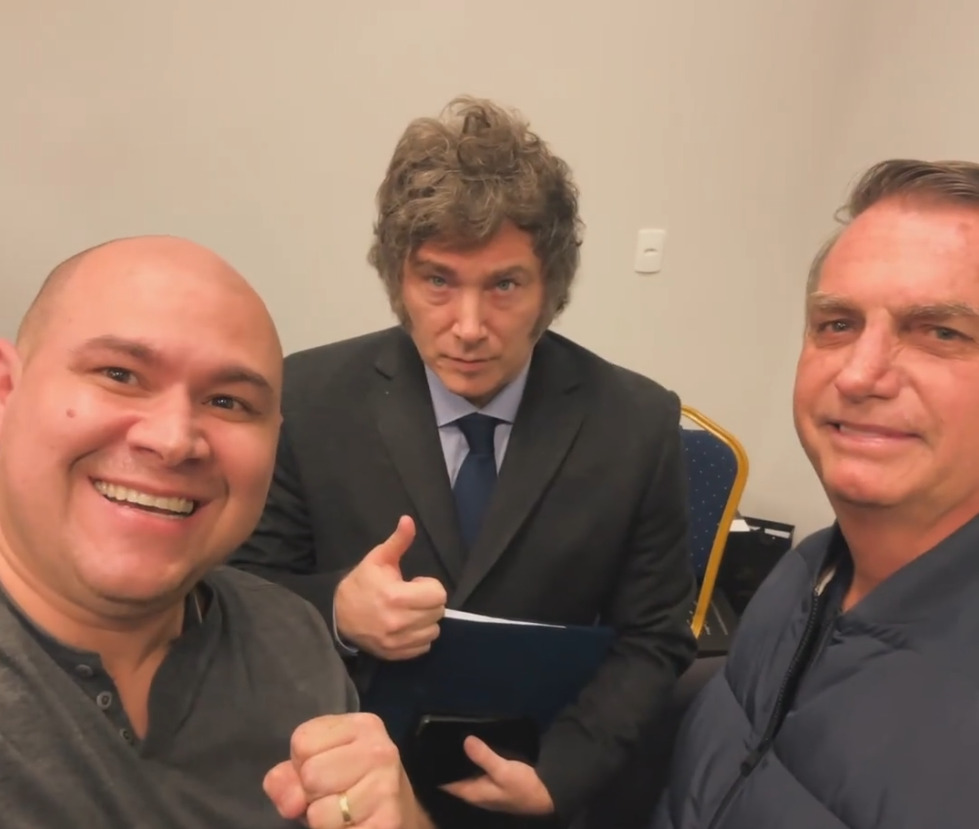 Abilio Brunini, Javier Milei e Bolsonaro na CPAC