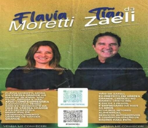 Panfletos distribuídos por  Flávia Moretti e Tião da Zaeli