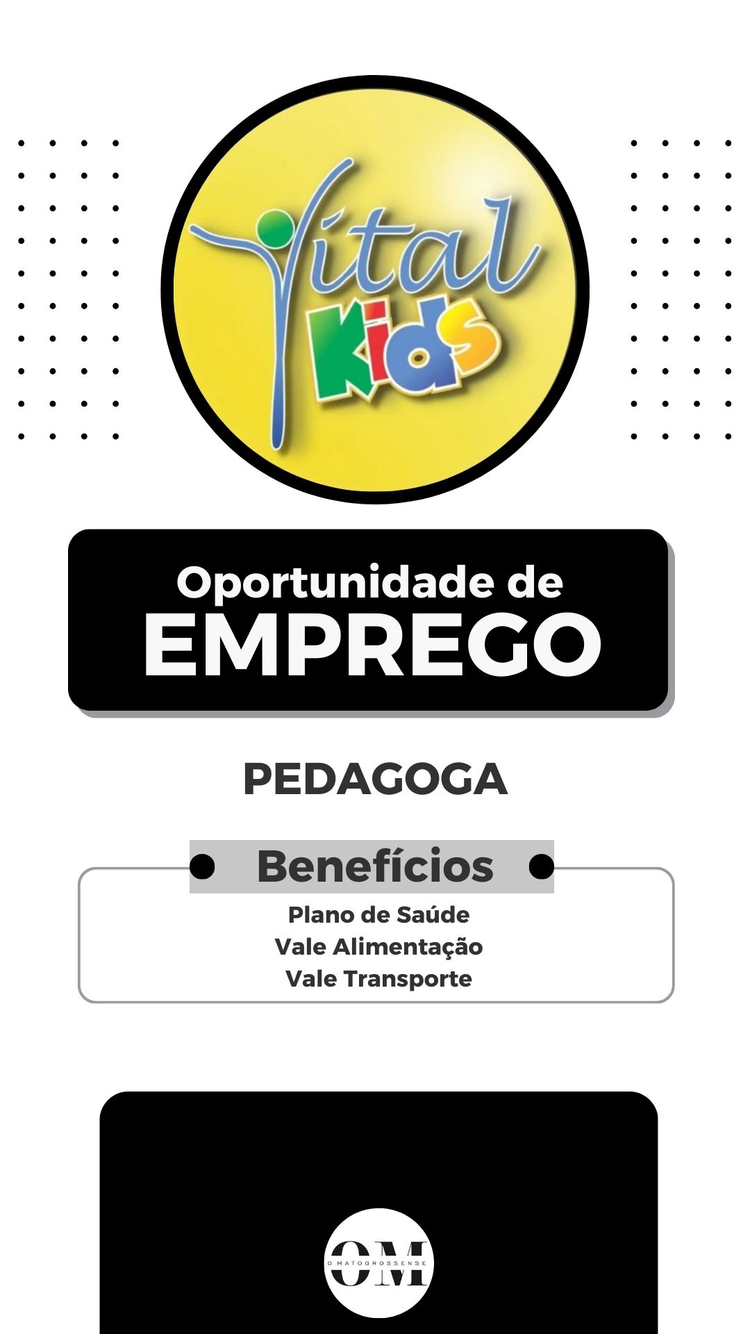 vaga de emprego na vital kids