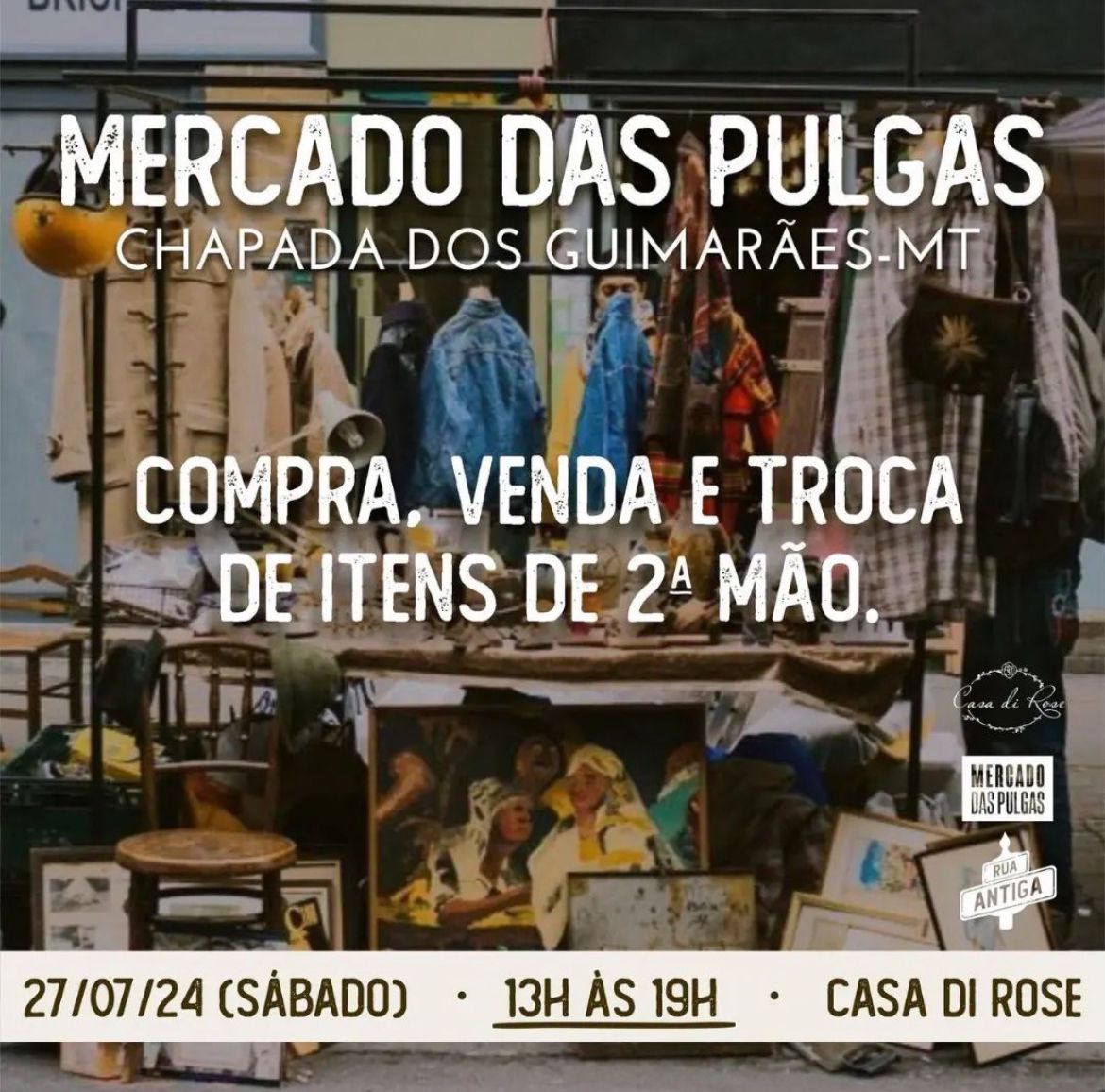 Feira de sustentabilidade e desapego agita Chapada dos Guimarães; Venha fazer parte da 2ª Edição do Mercado das Pulgas