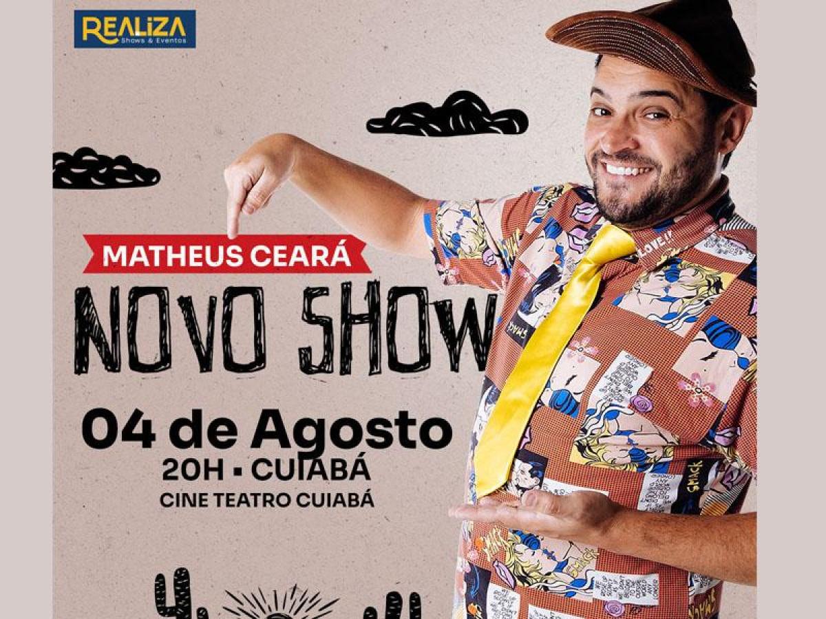 Matheus Ceará volta aos palcos com seu novo show de comédia "Vocês Pedem, Eu Conto"