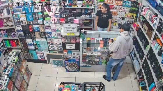 Vídeo mostra ação de assaltante no interior de Mato Grosso