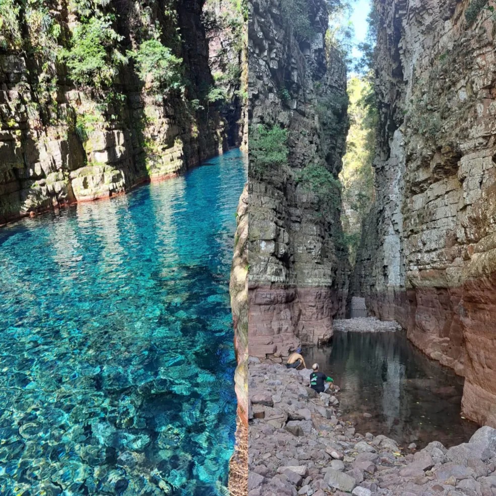 Cânion do Jatobá seca e desafia turismo em Vila Bela da Santíssima Trindade; VEJA VÍDEO