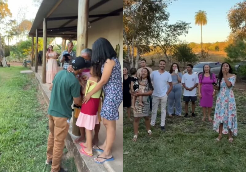 Mais de 40 Pessoas surpreendem os avós com uma visita familiar inesquecível; VEJA VÍDEO