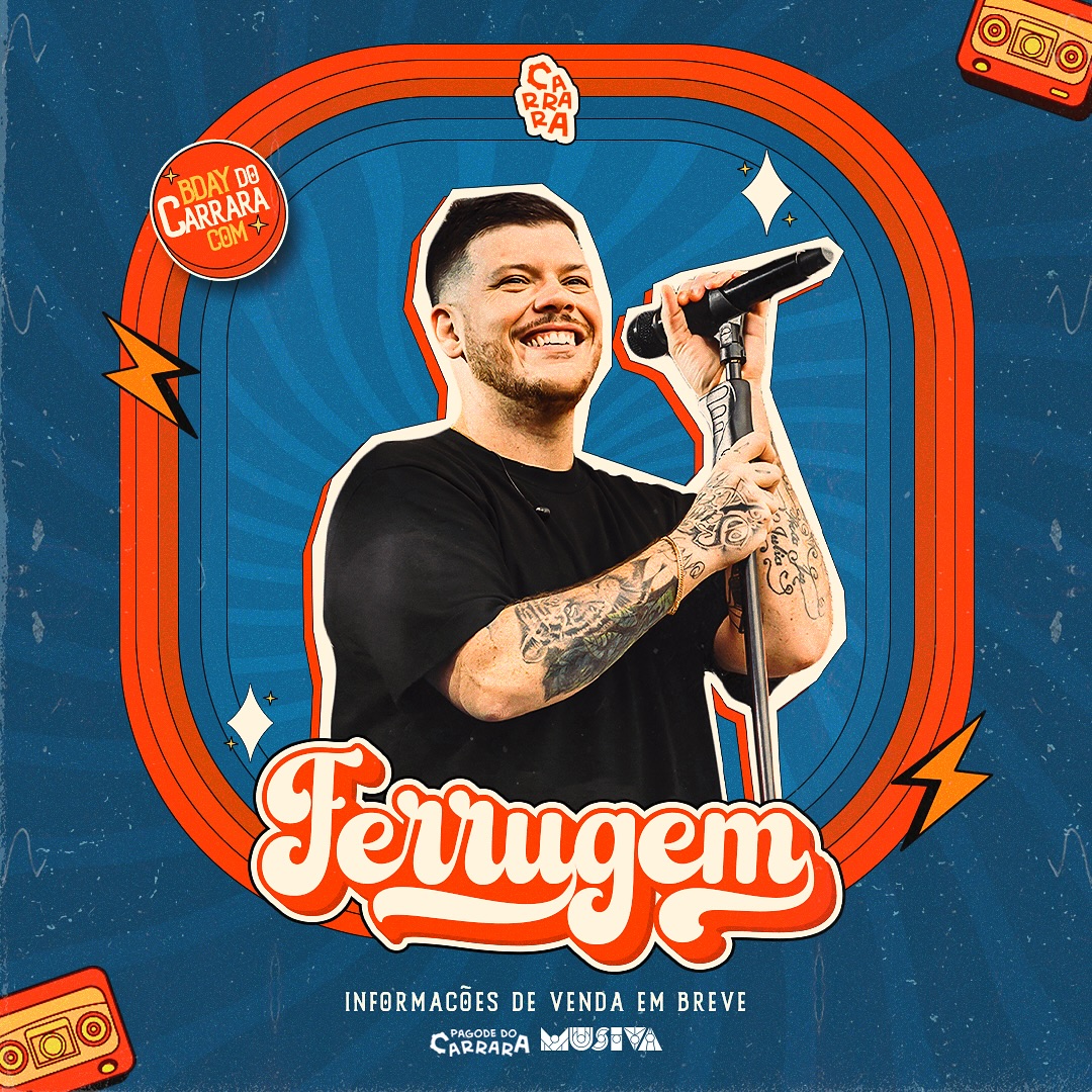 Ferrugem agitará Cuiabá no aniversário do pagode do Carrara na Musiva; VEJA VÍDEO