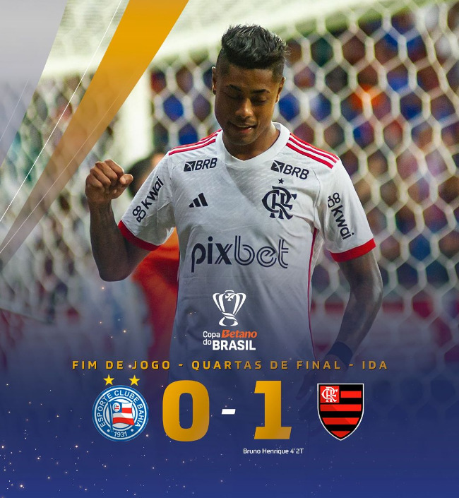 Flamengo vence o Bahia e avança com vantagem na Copa do Brasil; veja ...