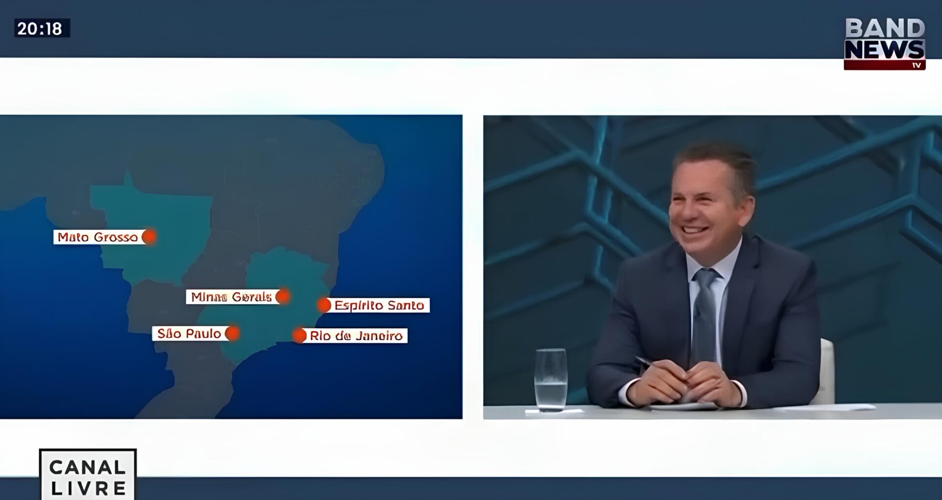 Durante entrevista, Mauro Mendes brinca sobre Macron e Venezuela no Canal Livre