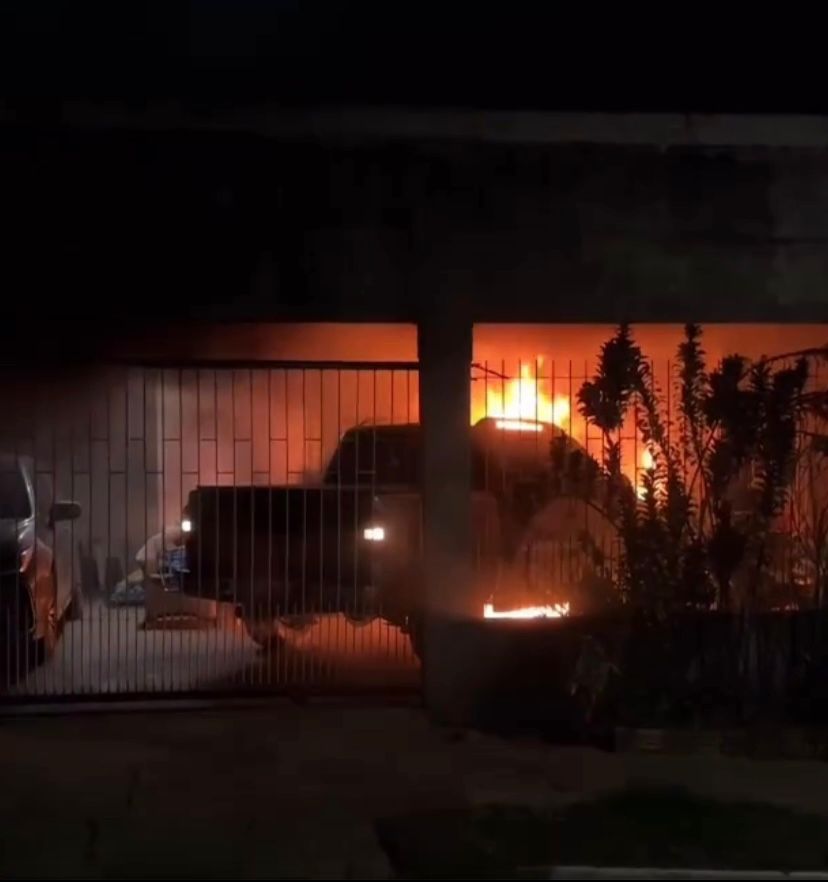 Incêndio em Caminhonete em Sorriso Mobiliza Vizinhos e Evita Tragédia