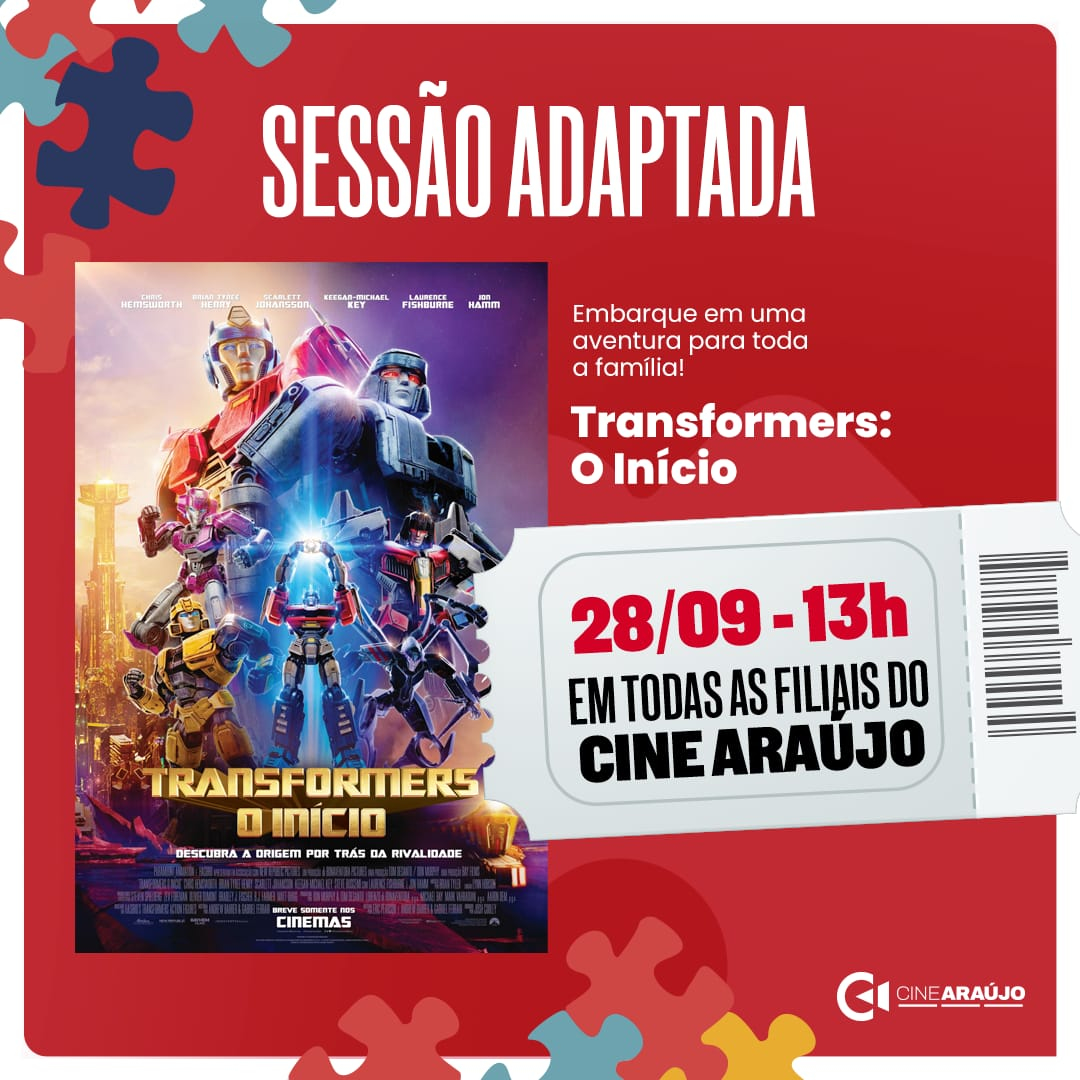 Sessão adaptada para autistas no Pantanal Shopping terá Transformers: O início; SAIBA TUDO​​