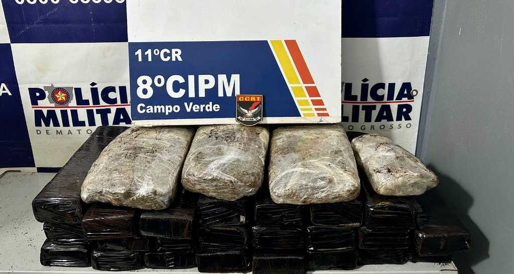 Suspeito por tráfico é preso em flagrante pela PM com 27 tabletes de maconha
