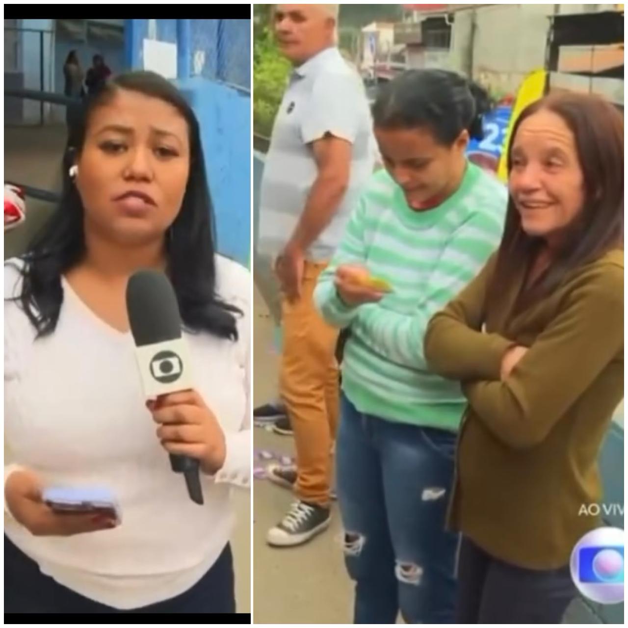 Mulher tenta disfarçar após ser flagrada distribuindo santinhos no dia da votaçã