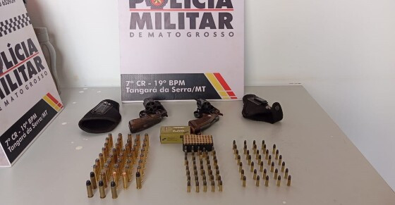 Polícia Militar apreende revólveres e 167 munições escondidas em feira em MT