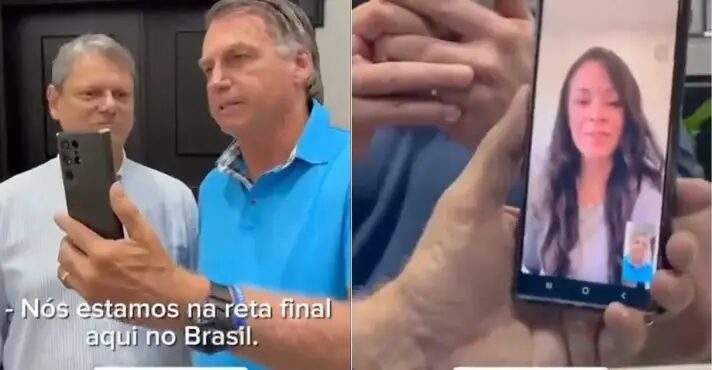 Bolsonaro conversa com brasileira atendida por Donald Trump nos EUA