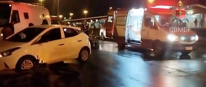 Acidente grave envolve seis veículos e deixa feridos no DF; VEJA VÍDEO