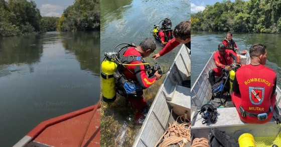 Jovem Desaparece em Rio Sucuruinas, e Bombeiros Encontram Corpo em Operação Subaquática