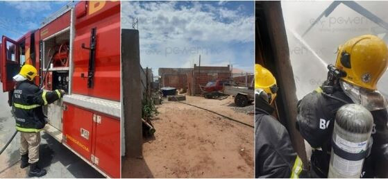 Incêndio em residência mobiliza Corpo de Bombeiros em Nova Mutum/MT