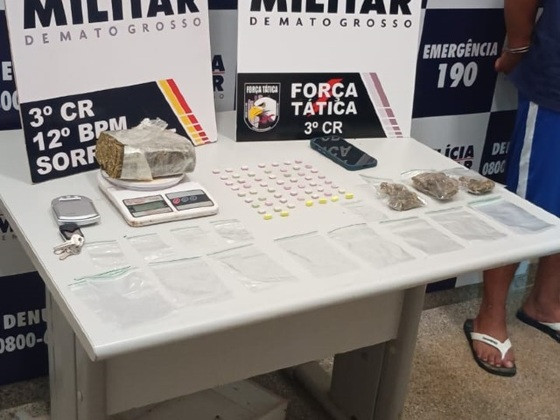 Força Tática prende jovem com skank e ecstasy em construção abandonada em Sorriso/MT
