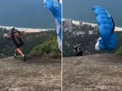 Homem morre após decolar de speed fly na Pedra Bonita