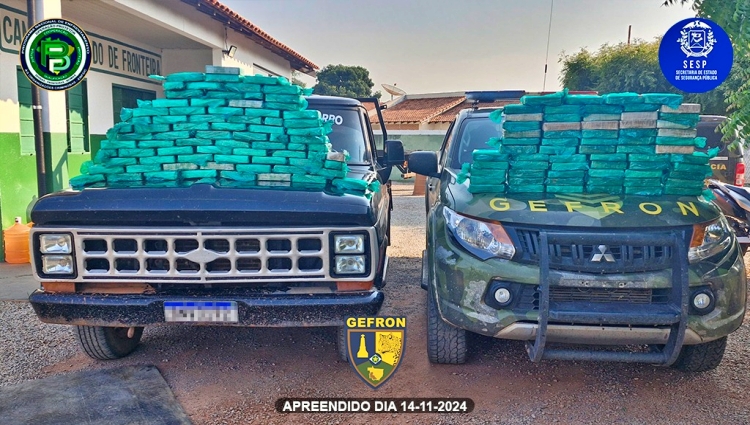GEFRON intercepta carregamento de cocaína em Barra do Bugres