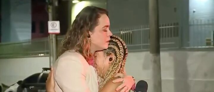 Repórter Branca Andrade consola jovem que perdeu o pai ao vivo; VEJA VÍDEO