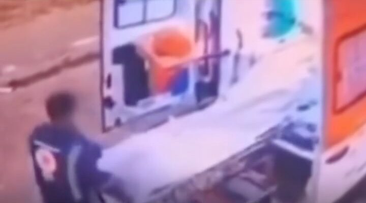 Homem furta ambulância do SAMU em Recife, mas polícia age rápido e recupera veículo; VEJA VÍDEO