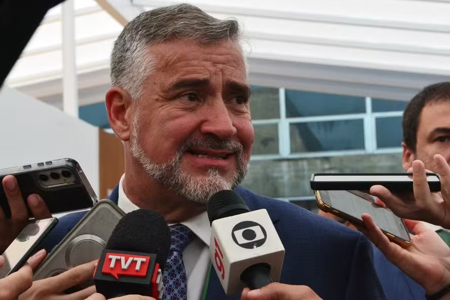 Ministro Paulo Pimenta em fala durante o G20