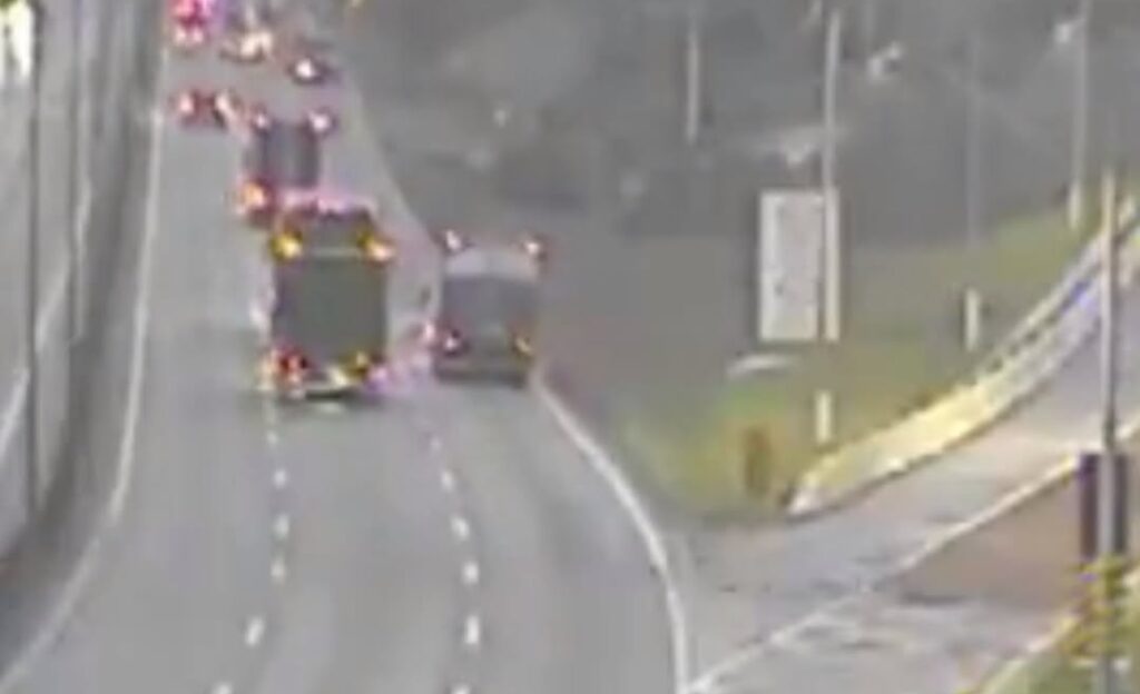 Motorista com freios quebrados usa área de escape na BR-376 e evita tragédia; VEJA VÍDEO