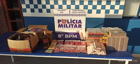Jovem de 25 Anos é Preso com 44 Caixas de Cigarros e Itens Sem Nota Fiscal