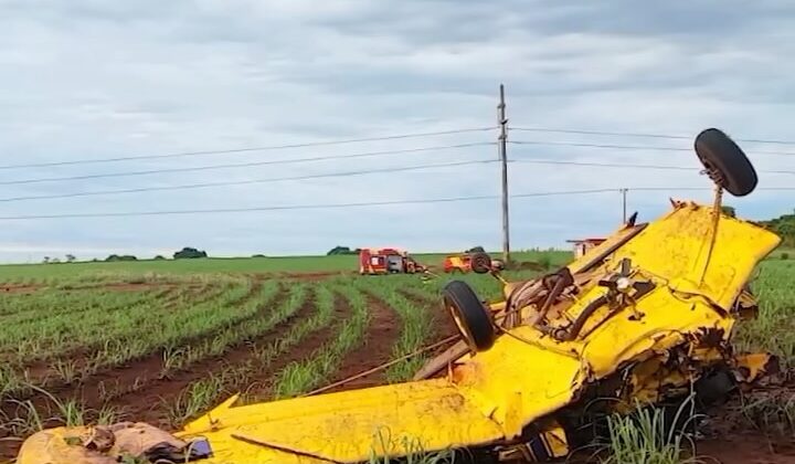 Piloto morre em queda de avião agrícola no interior de Goiás; VEJA VÍDEO