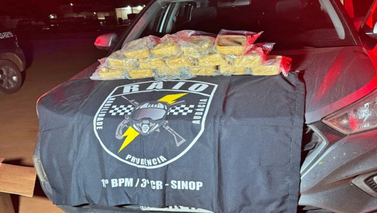 Motorista preso em Sinop com carga de cocaína avaliada em R$ 500 mil