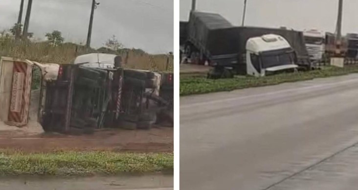 Cenário de Destruição: Acidente Envolvendo Carretas Bloqueia BR-364