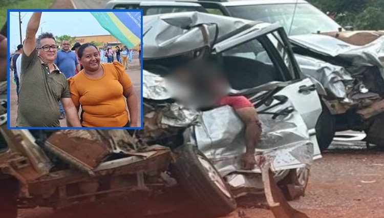 Casal morre em batida entre carro e caminhonete em MT