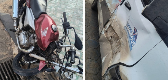 Motociclista sem CNH invade preferencial em alta velocidade e bate em ambulância