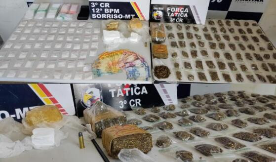 Operação policial desmantela ponto de tráfico de drogas em Sorriso