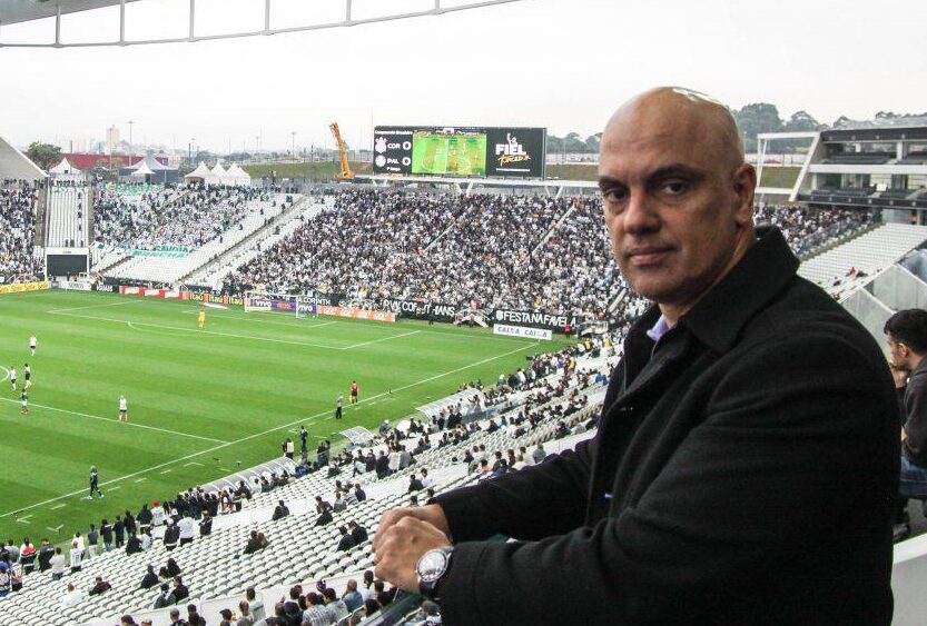Alexandre de Moraes, ministro do STF, em um jogo do Corinthians