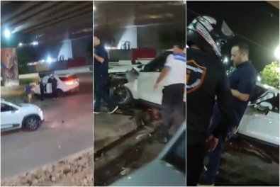 and Rover Quase Atropela Motociclista na Rotatória da UFMT