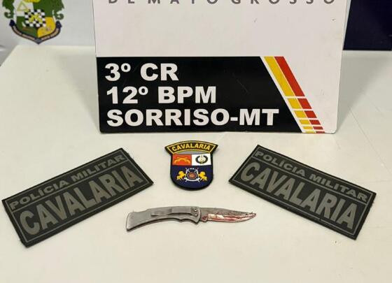 Cavalaria da PM prende em Sorriso suspeito por tentativa de feminicídio