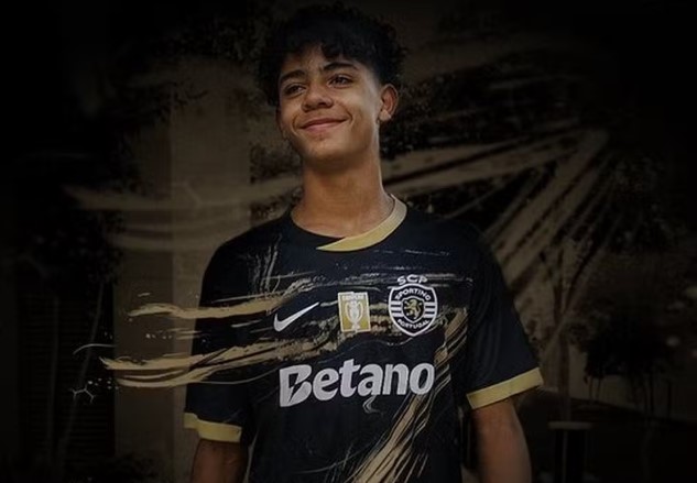 Filho de Cristiano Ronaldo apresenta nova terceira camisa do Sporting