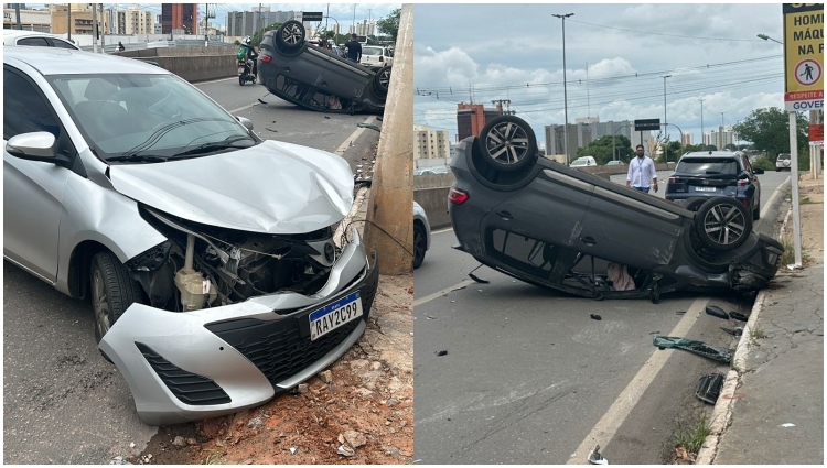 Colisão Entre Três Veículos Causa Trânsito Caótico em Cuiabá
