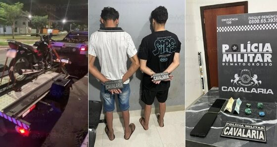 Dois adolescentes de 16 anos são apreendidos pela Cavalaria da PM por tráfico de drogas