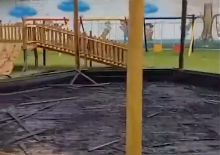 Creche em São Paulo é alvo de vandalismo e tem playground incendiado; VEJA VÍDEO