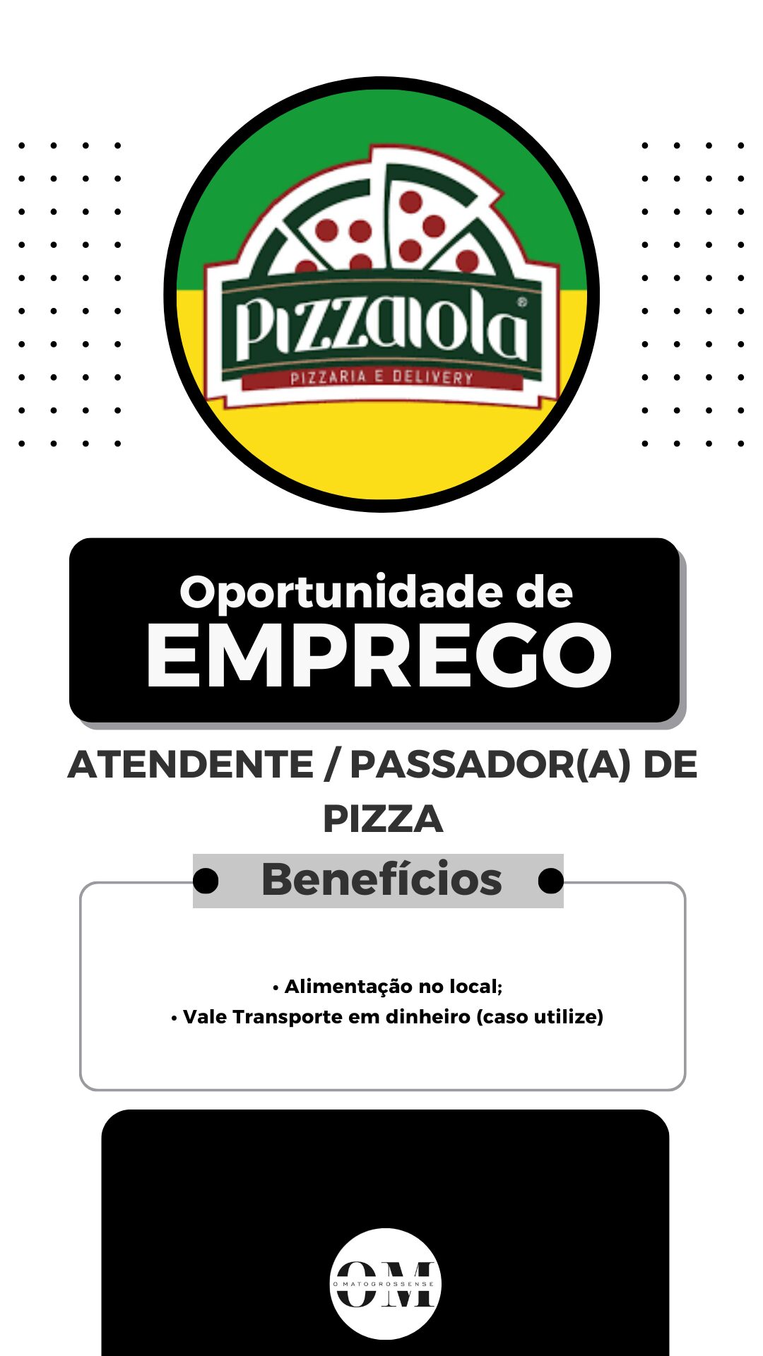 ATENDENTE / PASSADOR(A) DE PIZZA