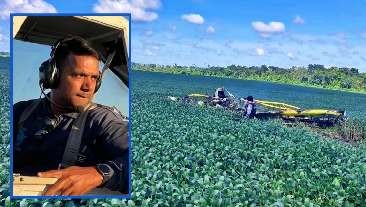 Piloto morre após queda de avião agrícola em Nova Monte Verde/MT