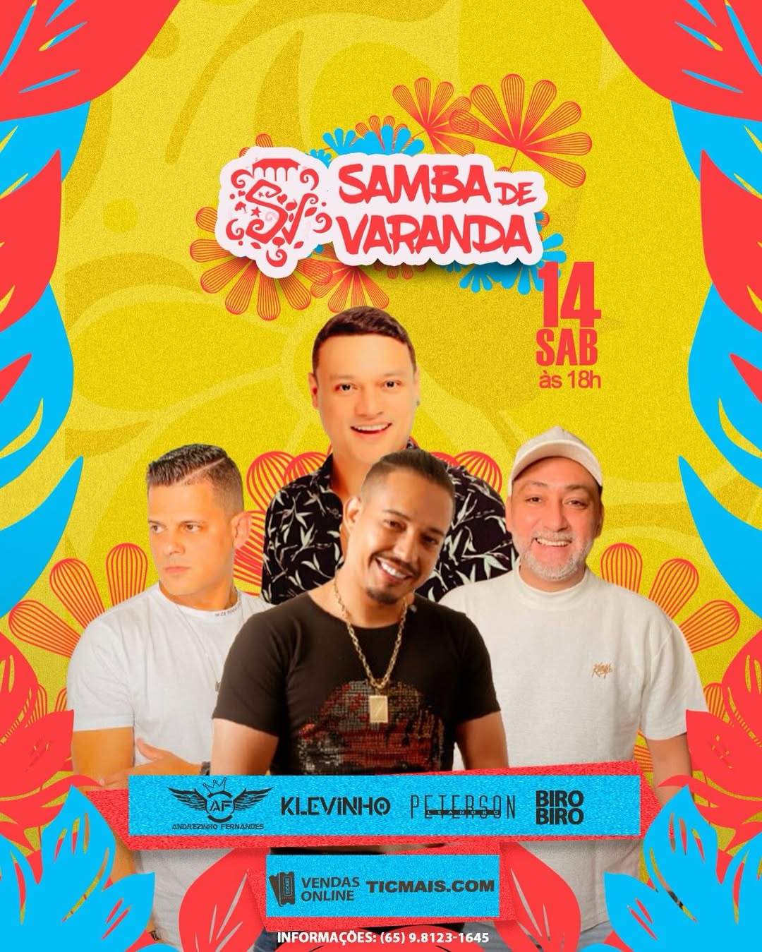 Samba de Varanda promete agitar o sábado com música e energia incomparáveis; CONFIRA A PROGRAMAÇÃO