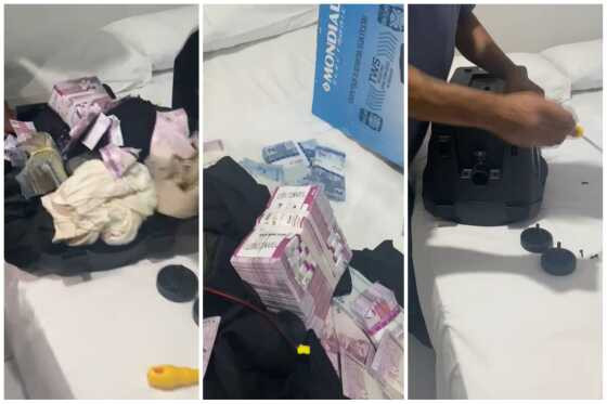 bandido esconde dinheiro em caixa de som em Lucas do Rio Verde/MT