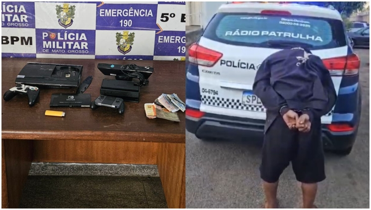 Assaltante é detido por segurança após invadir e tentar furtar loja de videogame