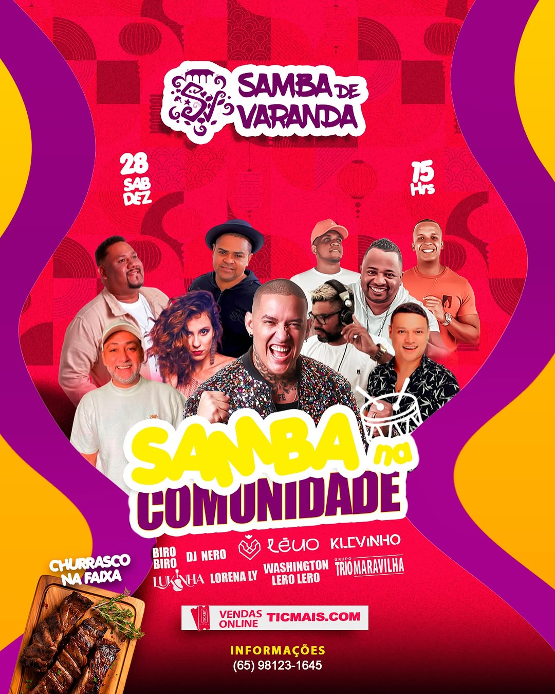 Samba, pagode e churrasco grátis no Samba na Comunidade promete agitar Cuiabá no final do ano; SAIBA DETALHES